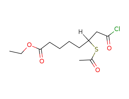 (+/-)-3-acetylsulfanyl-octanedioic acid-8-ethyl ester-1-chloride