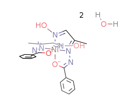 bis((2-hydroxyimino-1-methylethylidene)benzhydrazide)nickel(II) dihydrate