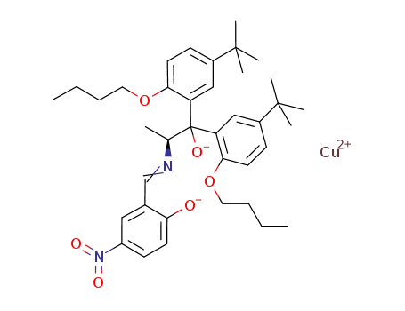 [(2S)-N-(5-nitrosalicylidene)-2-amino-1,1-di(5-tert-butyl-2-n-butoxyphenyl)-1-propanol] copper complex
