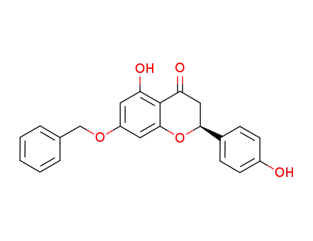 Molecular Structure of 88607-75-4 (4H-1-Benzopyran-4-one,
2,3-dihydro-5-hydroxy-2-(4-hydroxyphenyl)-7-(phenylmethoxy)-, (S)-)