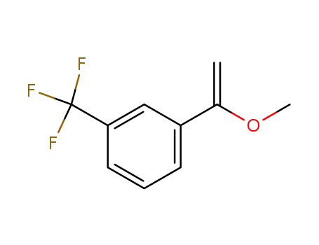 Molecular Structure of 89726-06-7 (Benzene, 1-(1-methoxyethenyl)-3-(trifluoromethyl)-)