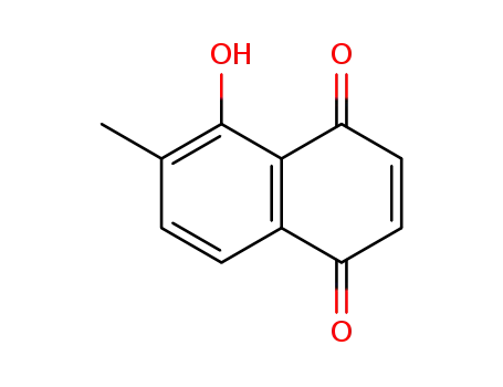Molecular Structure of 60011-38-3 (1,4-Naphthalenedione, 5-hydroxy-6-methyl-)