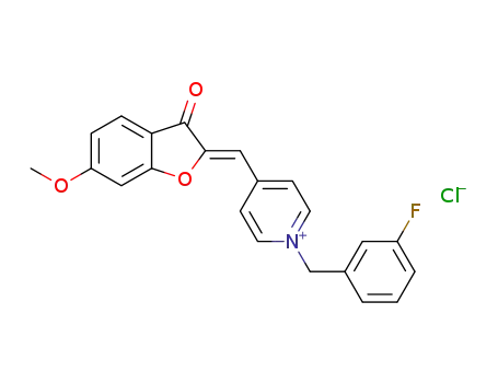 (Z)-1-(3-fluorobenzyl)-4-((6-methoxy-3-oxobenzofuran-2(3H)-ylidene)methyl)pyridinium chloride