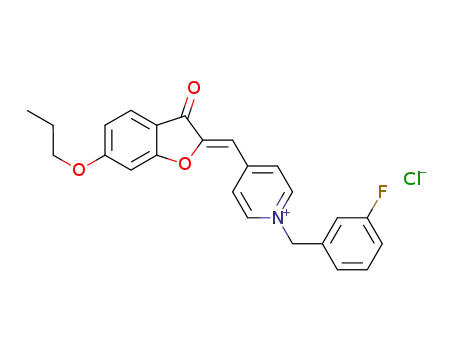 (Z)-1-(3-fluorobenzyl)-4-((6-propoxy-3-oxobenzofuran-2(3H)-ylidene)methyl)pyridinium chloride