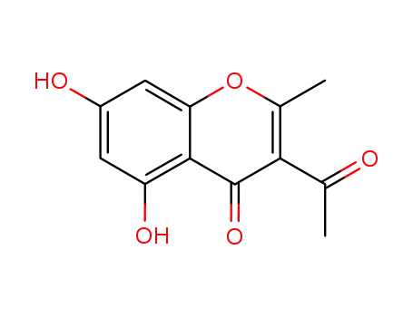 Molecular Structure of 1022-78-2 (2-Methyl-3-acetyl-5,7-dihydroxy-4H-1-benzopyran-4-one)