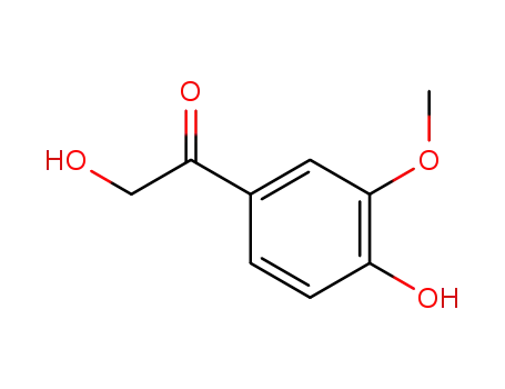Molecular Structure of 18256-48-9 (2-hydroxy-1-(4-hydroxy-3-methoxyphenyl)ethanone)