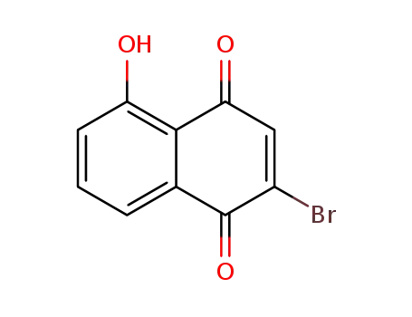 Molecular Structure of 69008-03-3 (1,4-Naphthalenedione, 2-bromo-5-hydroxy-)