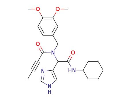 N-(2-(cyclohexylamino)-1-(1H-imidazol-4-yl)-2-oxoethyl)-N-(3,4-dimethoxybenzyl)but-2-ynamide