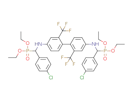 tetraethyl (2,2'-bis(trifluoromethyl)biphenyl-4,4'-diyl)bis(azanediyl)bis((4-chlorophenyl)methylene)diphosphonate