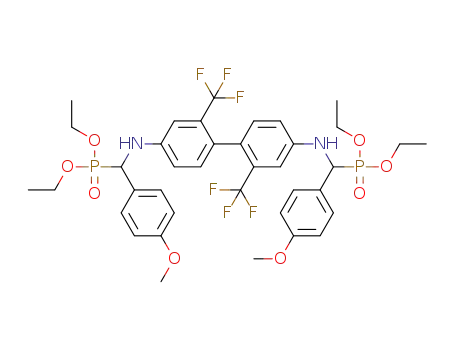 tetraethyl (2,2'-bis(trifluoromethyl)biphenyl-4,4'-diyl)bis(azanediyl)bis((4-methoxyphenyl)methylene)diphosphonate
