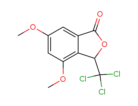 Molecular Structure of 63585-71-7 (1(3H)-Isobenzofuranone, 4,6-dimethoxy-3-(trichloromethyl)-)