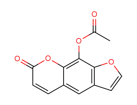 Molecular Structure of 10386-19-3 (7-oxo-7H-furo[3,2-g]chromen-9-yl acetate)