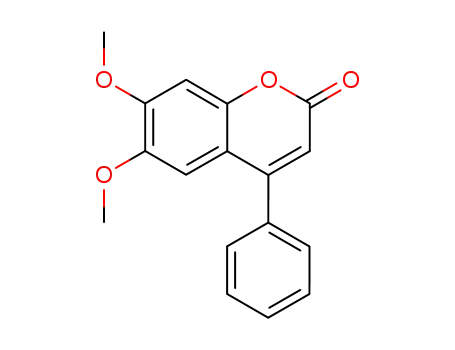 Molecular Structure of 1857-05-2 (6,7-Dimethoxy-4-phenylcoumarin)