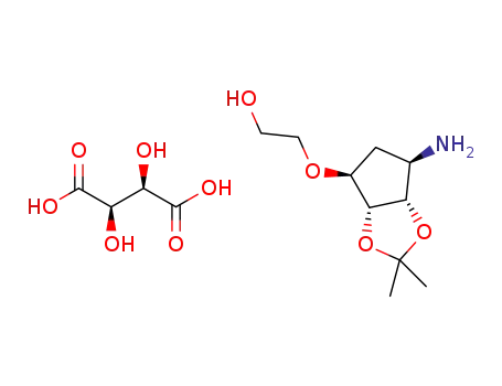 2-[[(3AR,4S,6R,6AS)-6-AMINOTETRAHYDRO-2,2-DIMETHYL-4H-CYCLOPENTA-1,3-DIOXOL-4-YL]OXY]-ETHANOL (2R,3R)-2,3-DIHYDROXYBUTANEDIOATE