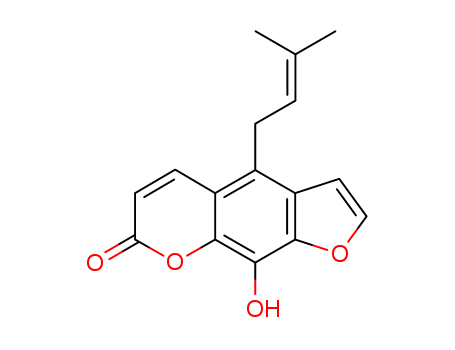 7H-Furo[3,2-g][1]benzopyran-7-one,9-hydroxy-4-(3-methyl-2-buten-1-yl)-(642-05-7)