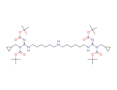 tert‐butyl N‐({[6‐({6‐[({[(tert‐butoxy)carbonyl](cyclopropylmethyl)amino}({[(tert‐butoxy)carbonyl]imino})methyl)amino]hexyl}amino)hexyl]amino}({[(tert‐butoxy)carbonyl]imino})methyl)‐N‐(cyclopropylmethyl)carbamate