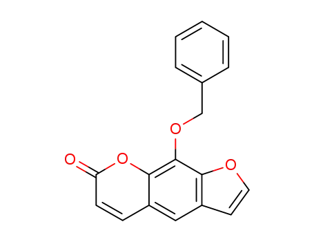Molecular Structure of 42207-40-9 (7H-Furo[3,2-g][1]benzopyran-7-one, 9-(phenylmethoxy)-)
