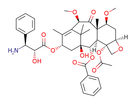 (2aR,4S,4aS,6R,9S,11S,12S,12aR,12bS)-12b-acetoxy-9-(((2R,3S)-3-amino-2-hydroxy-3-phenylpropanoyl)oxy)-11-hydroxy-4,6-dimethoxy-4a,8,13,13-tetramethyl-5-oxo-2a,3,4,4a,5,6,9,10,11,12,12a,12b-dodecahydro-1H-7,11-methanocyclodeca[3,4]benzo[1,2-b]oxet-12-yl benzoate