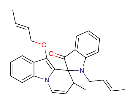 2'-methyl-1-[1-(but-2-enyl)]-10'-[1-(but-2-enyl)]oxy-2'H-spiro(indoline-2,1'-pyrido[1,2-a]indol)-3-one