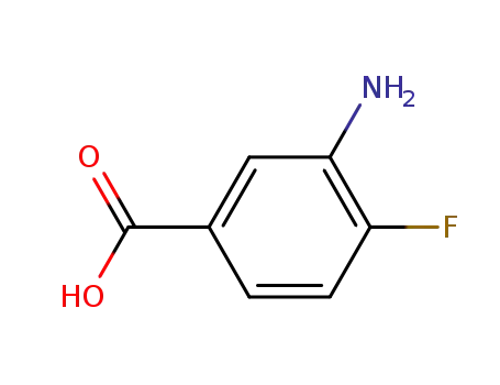 Molecular Structure of 2365-85-7 (3-Amino-4-fluorobenzoic acid)