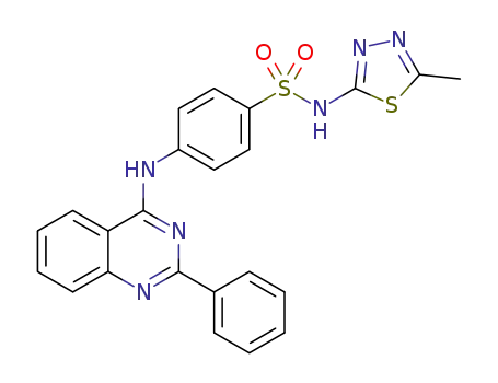 N-(5-methyl-1,3,4-thiadiazol-2-yl)-4-(2-phenylquinazolin-4-ylamino)benzenesulfonamide