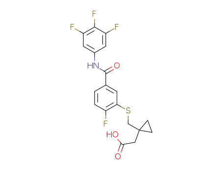 2-(1-(((2-fluoro-5-((3,4,5-trifluorophenyl)carbamoyl)phenyl)thio)methyl)cyclopropyl)acetic acid
