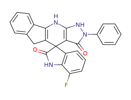 7'-fluoro-2-phenyl-1,2,5,10-tetrahydro-3H-spiro[indeno[1,2-b]pyrazolo[4,3-e]pyridine-4,3'-indoline]-2',3-dione