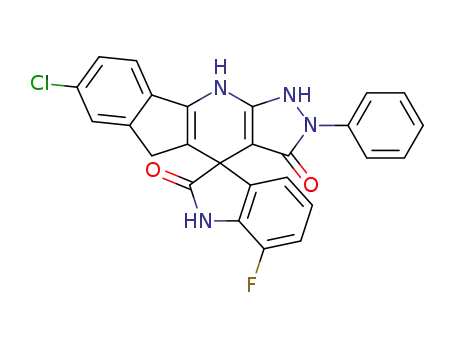 7-chloro-7'-fluoro-2-phenyl-1,2,5,10-tetrahydro-3H-spiro[indeno[1,2-b]pyrazolo[4,3-e]pyridine-4,3'-indoline]-2',3-dione
