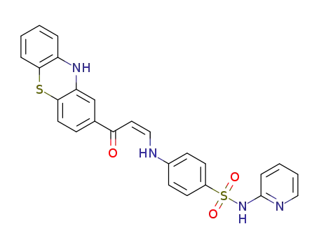 (Z)-4-(3-oxo-3-(10H-phenothiazine-2yl)prop-1-enylamino)-N-(pyridin-2-yl)benzenesulfonamide