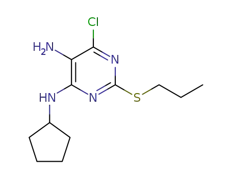 6-chloro-N4-cyclopentyl-2-(propylthio)pyrimidine-4,5-diamine