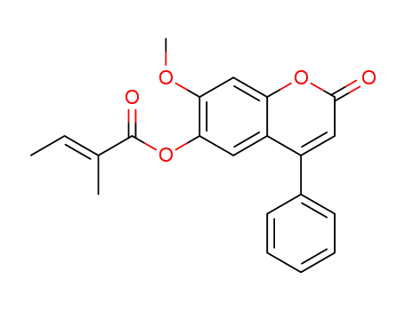 7-methoxy-2-oxo-4-phenyl-2H-chromen-6-yl (E)-2-methylbut-2-enoate