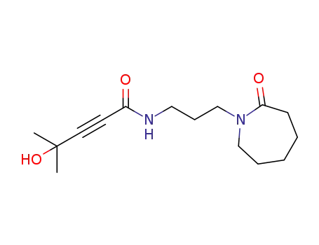 4-hydroxy-4-methyl-N-[3-(2-oxo-1-azepanyl)propyl]-2-pentynamide