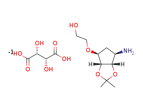 2-[[(3aR,4S,6R,6aS)-6-amino-2,2-dimethyltetrahydro-3aH-cyclopenta[d][1,3]-dioxol-4-yl]oxy]-1-ethanol L-tartrate