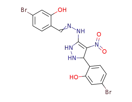 5‐bromo‐2‐(5-(2‐(4‐bromo-2-hydroxybenzylidene)hydrazineyl)‐4‐nitro‐2,3‐dihydro‐1H‐pyrazol‐3‐yl)phenol