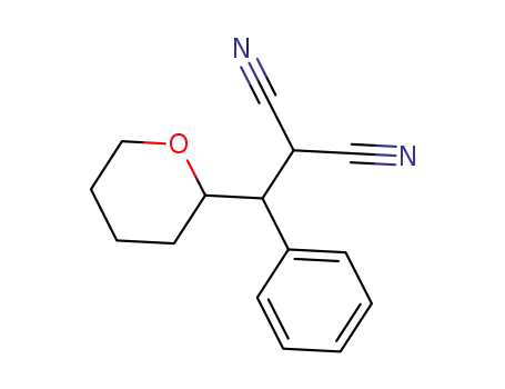 2-(phenyl(tetrahydro-2H-pyran-2-yl)methyl)malononitrile