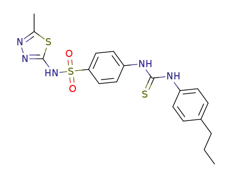 N-(5-methyl-1,3,4-thiadiazol-2-yl)-4-{[(4-propylphenyl)carbamothioyl]amino}benzenesulfonamide