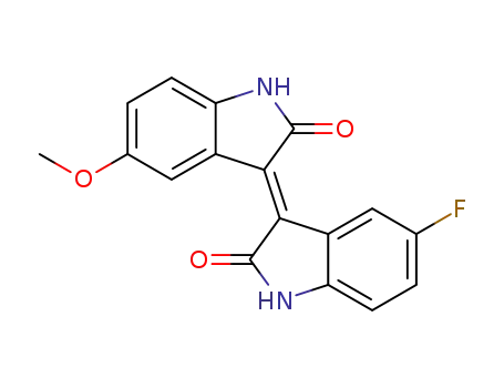 (E)-5-fluoro-5'-methoxy-[3,3'-biindolinylidene]-2,2'-dione