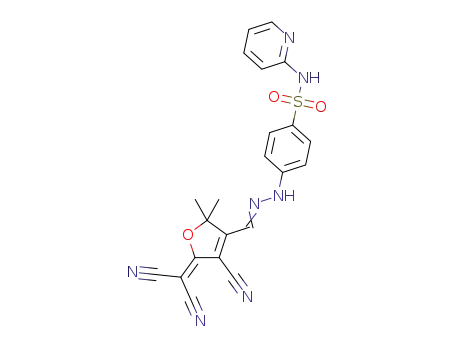 4-(2-(4-cyano-5-(dicyanomethylene)-2,5-dihydro-2,2-dimethylfuran-3-yl)methylenehydrazinyl)−N-(pyridin-2-yl)benzenesulfonamide