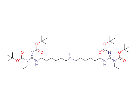 tert‐butyl N‐({[6‐({6‐[({[(tert‐butoxy)carbonyl](ethyl)amino}({[(tert‐butoxy)carbonyl]imino})methyl)amino]hexyl}amino)hexyl]amino}({[(tert‐butoxy)carbonyl]imino})methyl)‐N‐ethylcarbamate