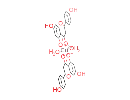 trans-di(aqua) bis(7-hydroxy-2-(4-hydroxyphenyl)-4-oxo-5-chromanolato) copper (II)