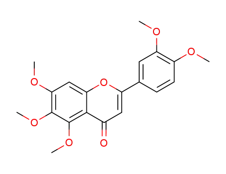 Molecular Structure of 2306-27-6 (4H-1-Benzopyran-4-one,2-(3,4-dimethoxyphenyl)-5,6,7-trimethoxy-)