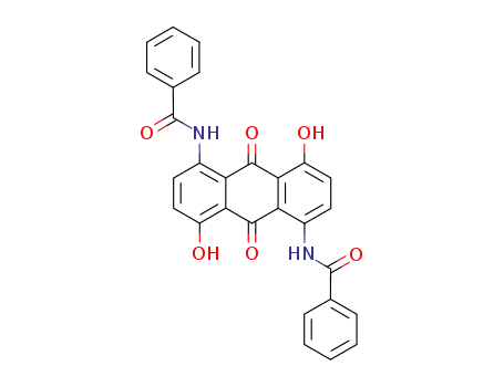 Molecular Structure of 6370-58-7 (Benzamide,N,N'-(9,10-dihydro-4,8-dihydroxy-9,10-dioxo-1,5-anthracenediyl)bis-)