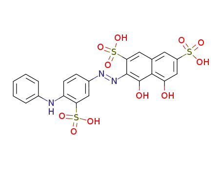 3-(4-anilino-3-sulfo-phenylazo)-4,5-dihydroxy-naphthalene-2,7-disulfonic acid