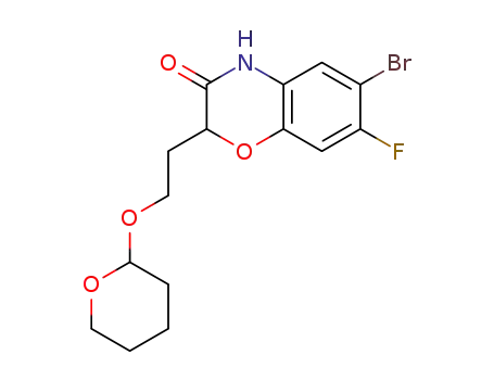 6-bromo-7-fluoro-2-(2-((tetrahydro-2H-pyran-2-yl)oxy)ethyl)-2H-benzo[b][1,4]oxazin-3(4H)-one
