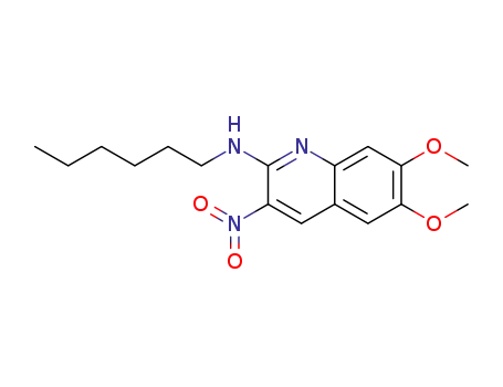 N-hexyl-6,7-dimethoxy-3-nitroquinolin-2-amine
