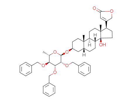 (3β,5β,14β,17β)-3β-<(2,3,4-tri-O-benzyl-α-L-rhamnopyranosyl)oxy>-14-hydroxycard-20(22)-enolide