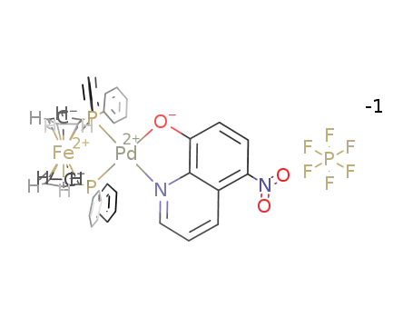 [PdII(5-nitro-8-quinolinolynate)(1,1’-bis(diphenylphosphino)ferrocene)](PF6)