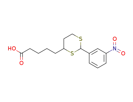 5-(2-(3-nitrophenyl)-1,3-dithian-4-yl)pentanoic acid