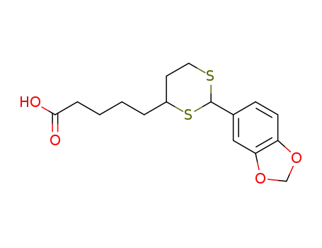 5-(2-(benzo[d][1,3]dioxol-5-yl)-1,3-dithian-4-yl)pentanoic acid