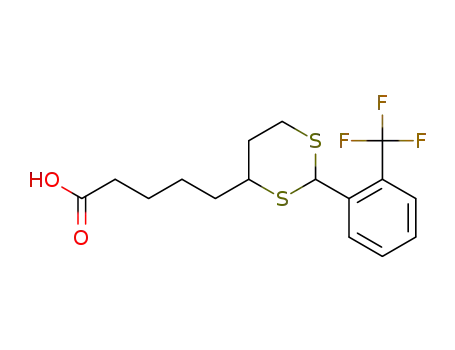 5-(2-(2-(trifluoromethyl)phenyl)-1,3-dithian-4-yl)pentanoic acid